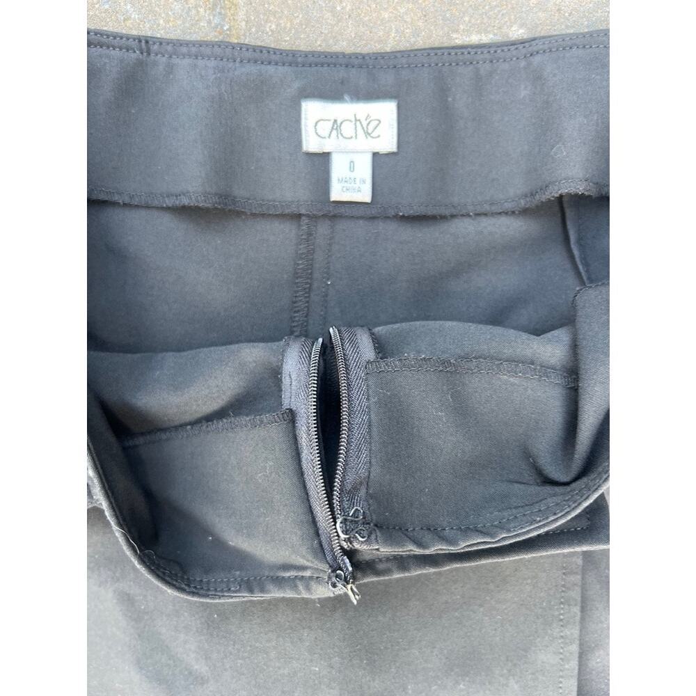 Cache Y2k Black Double Button Skort Size 0 - image 3